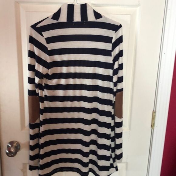 Always Me navy striped cardigan sz M - Picture 5 of 6